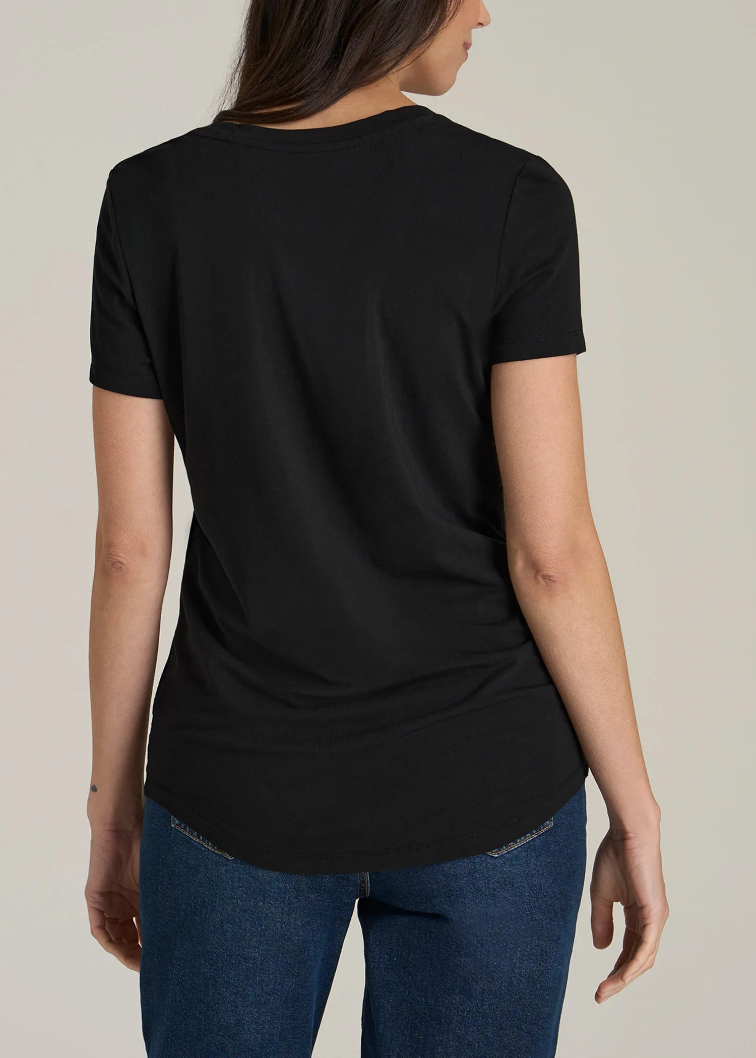 Regular Corporate Logo Tee for Women in Black sold by American Tall product image thumbnail 5