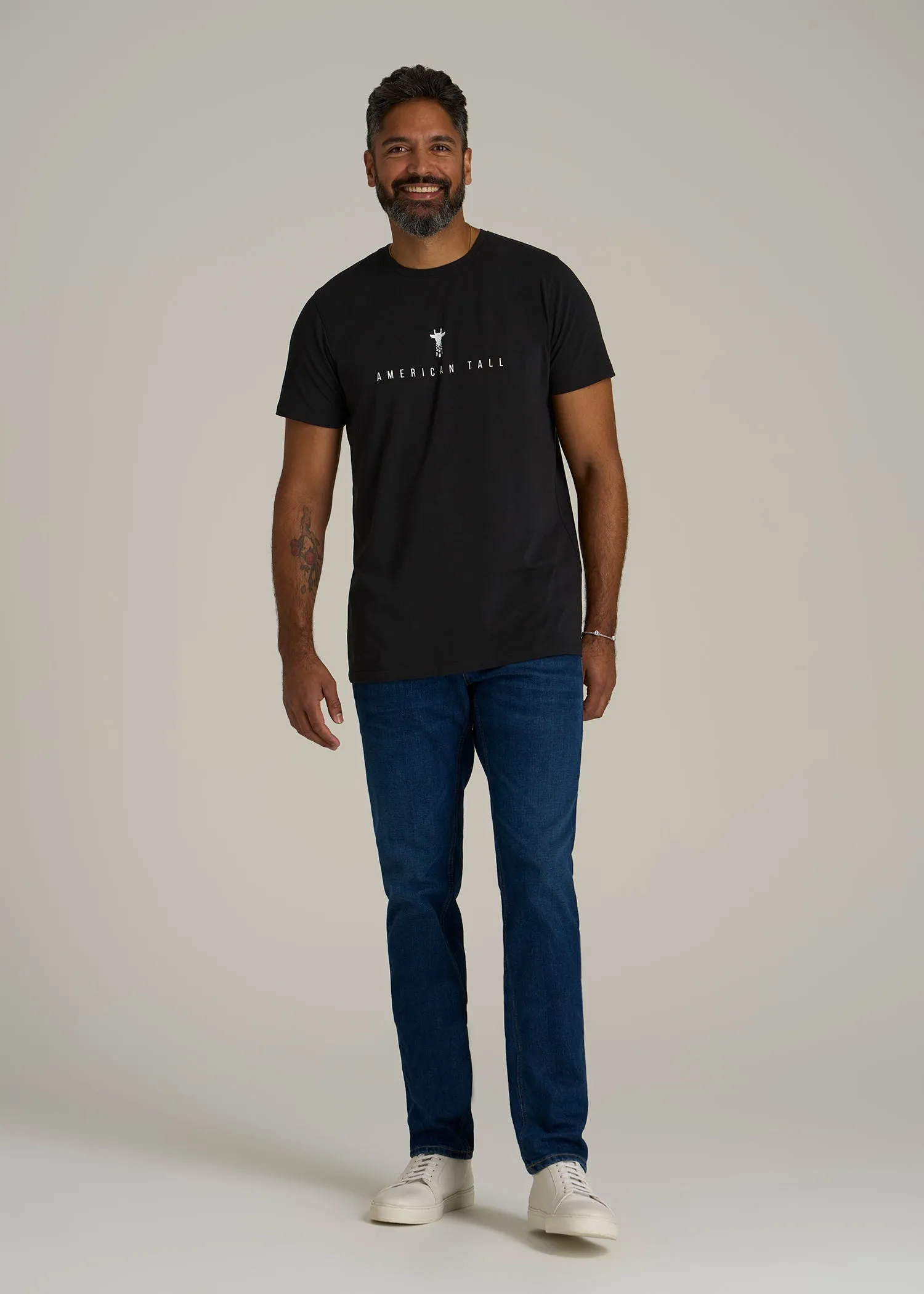 Logo Tee for Tall Men in Black sold by American Tall product image thumbnail 4