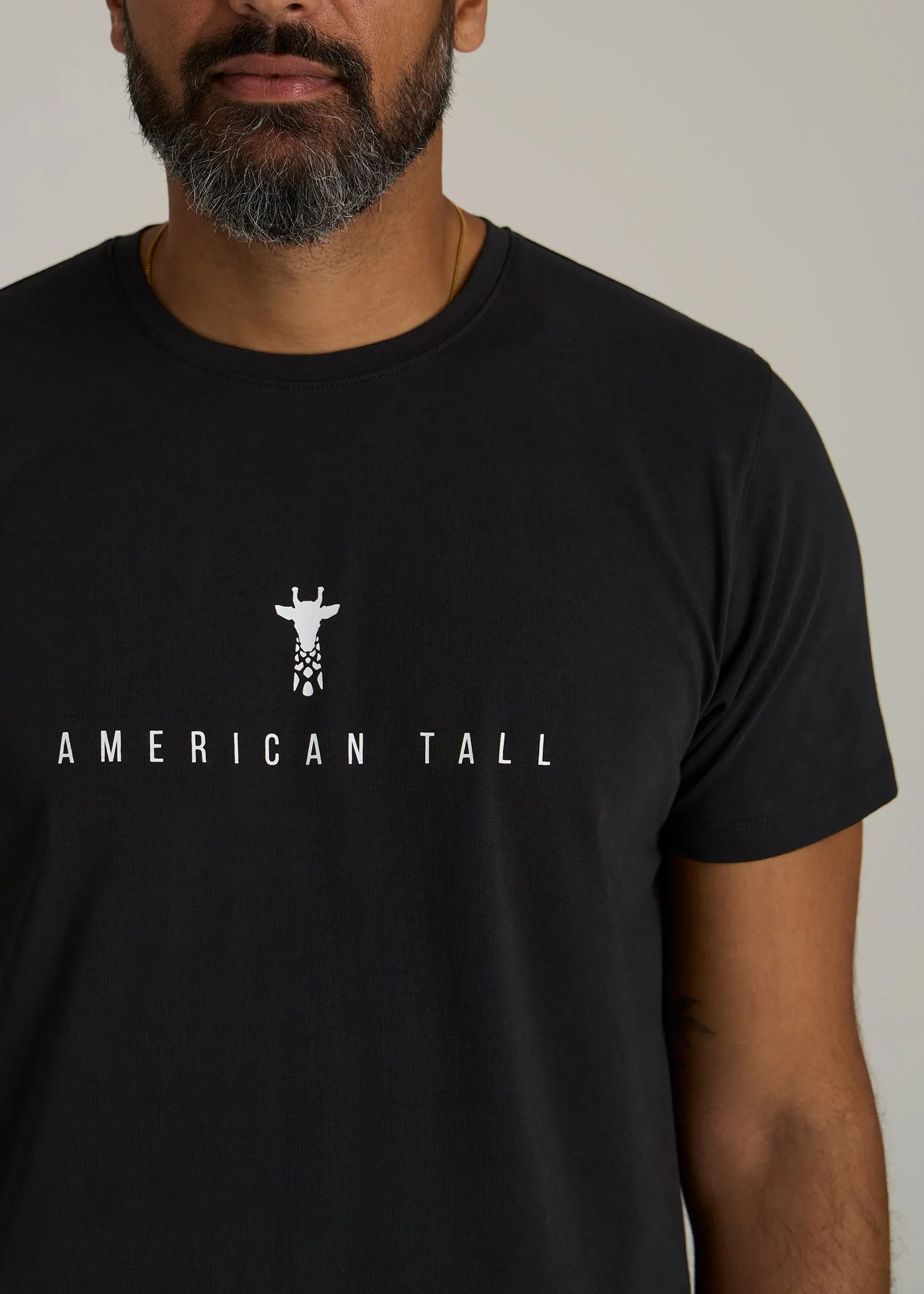 Logo Tee for Tall Men in Black sold by American Tall product image thumbnail 2