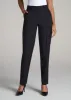 Flat Front Tapered Dress Pants for Tall Women in Black sold by American Tall