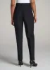 Flat Front Tapered Dress Pants for Tall Women in Black sold by American Tall