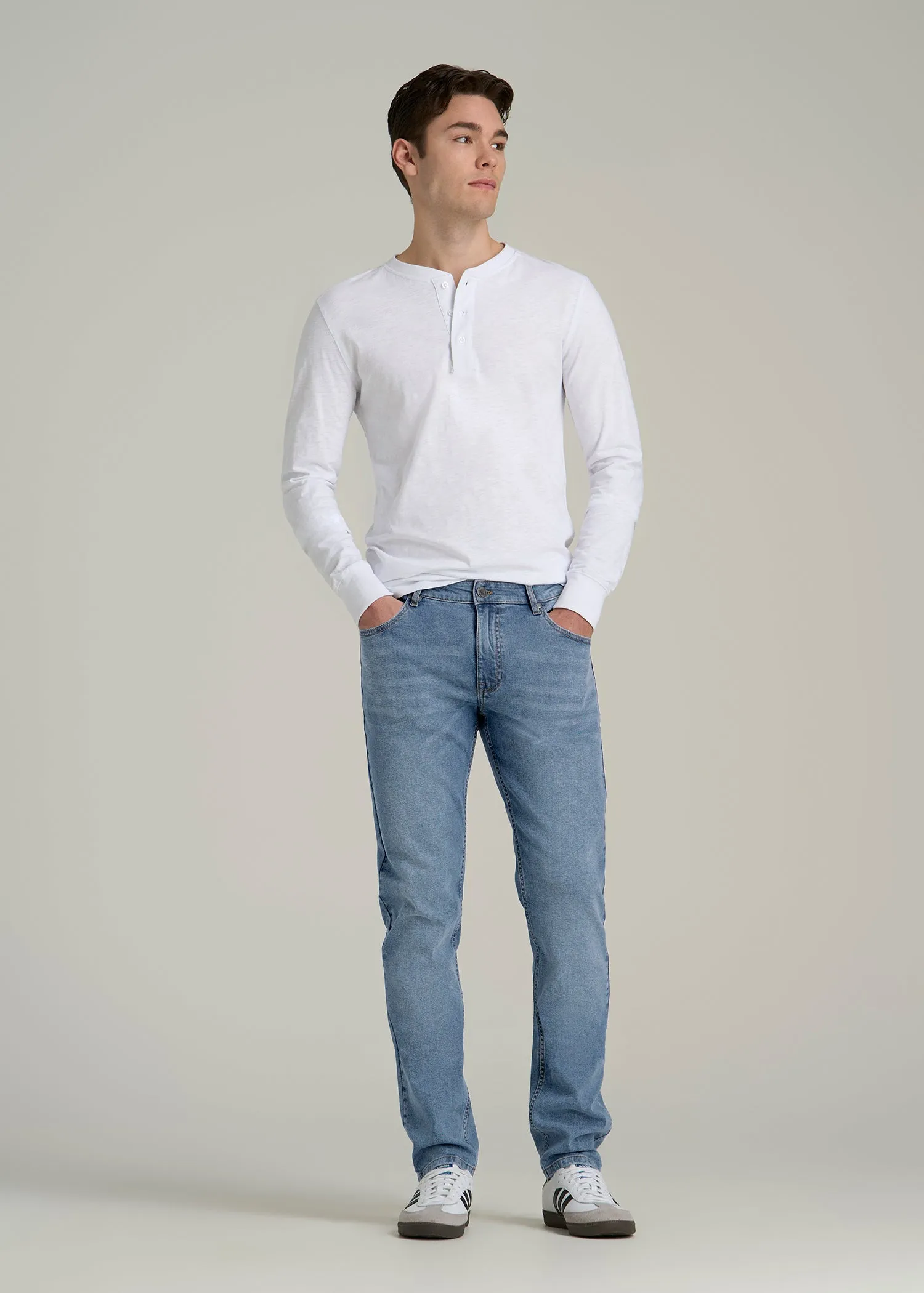 A.T. Basics Men's Carman Tapered fit Jeans for Tall Men in Tufts Blue sold by American Tall product image thumbnail 4