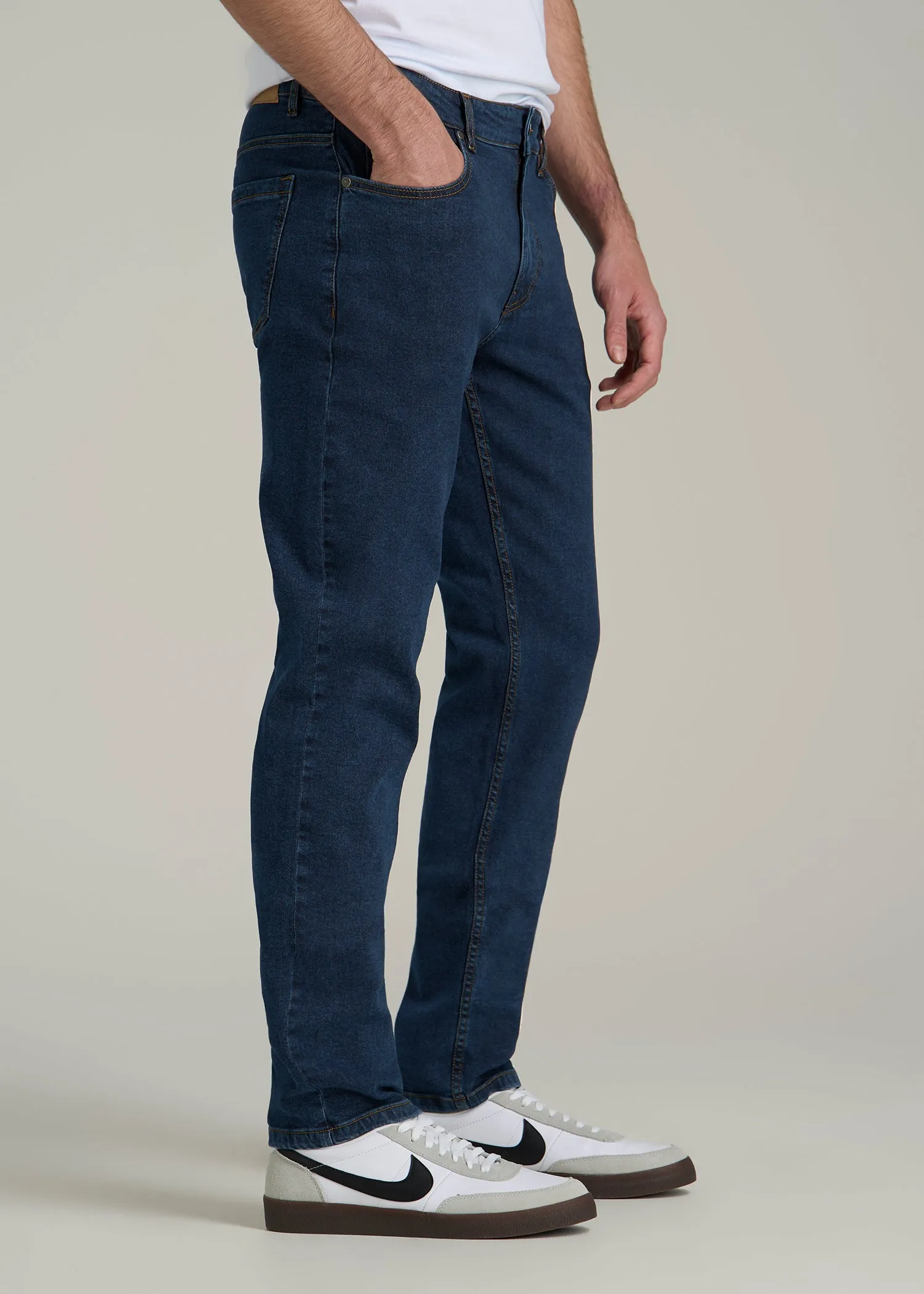 A.T. Basics Men's Carman Tapered fit Jeans for Tall Men in Charged Blue sold by American Tall product image thumbnail 3