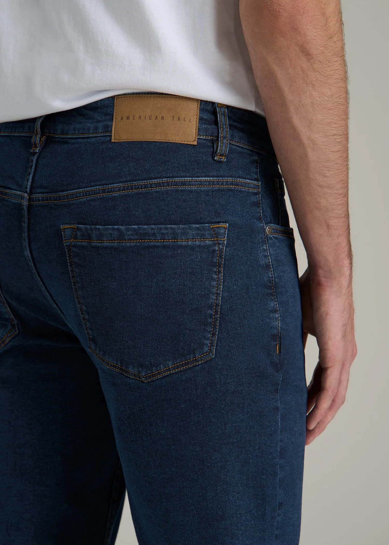 A.T. Basics Men's Carman Tapered fit Jeans for Tall Men in Charged Blue sold by American Tall product image thumbnail 2