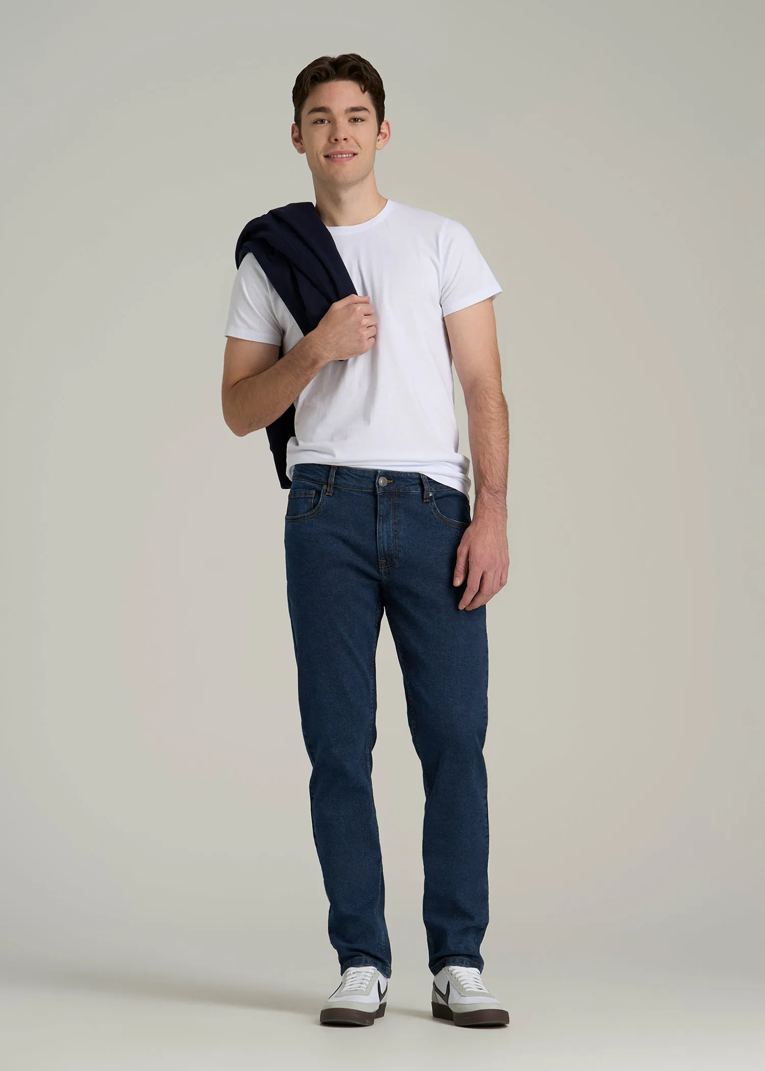 A.T. Basics Men's Carman Tapered fit Jeans for Tall Men in Charged Blue sold by American Tall product image thumbnail 4
