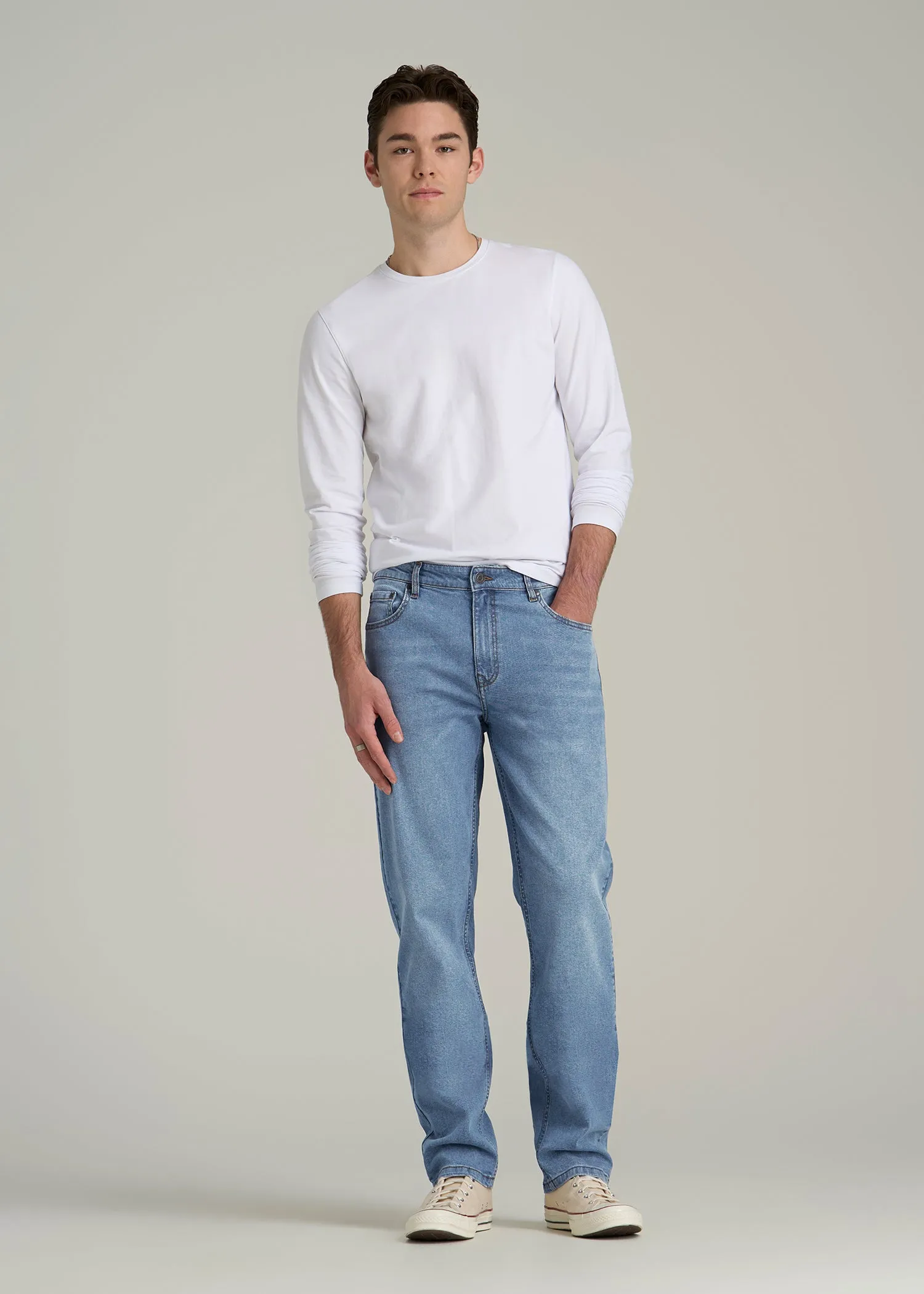 A.T. Basics Men's J1 Straight Fit Jeans for Tall Men in Tufts Blue sold by American Tall product image thumbnail 4