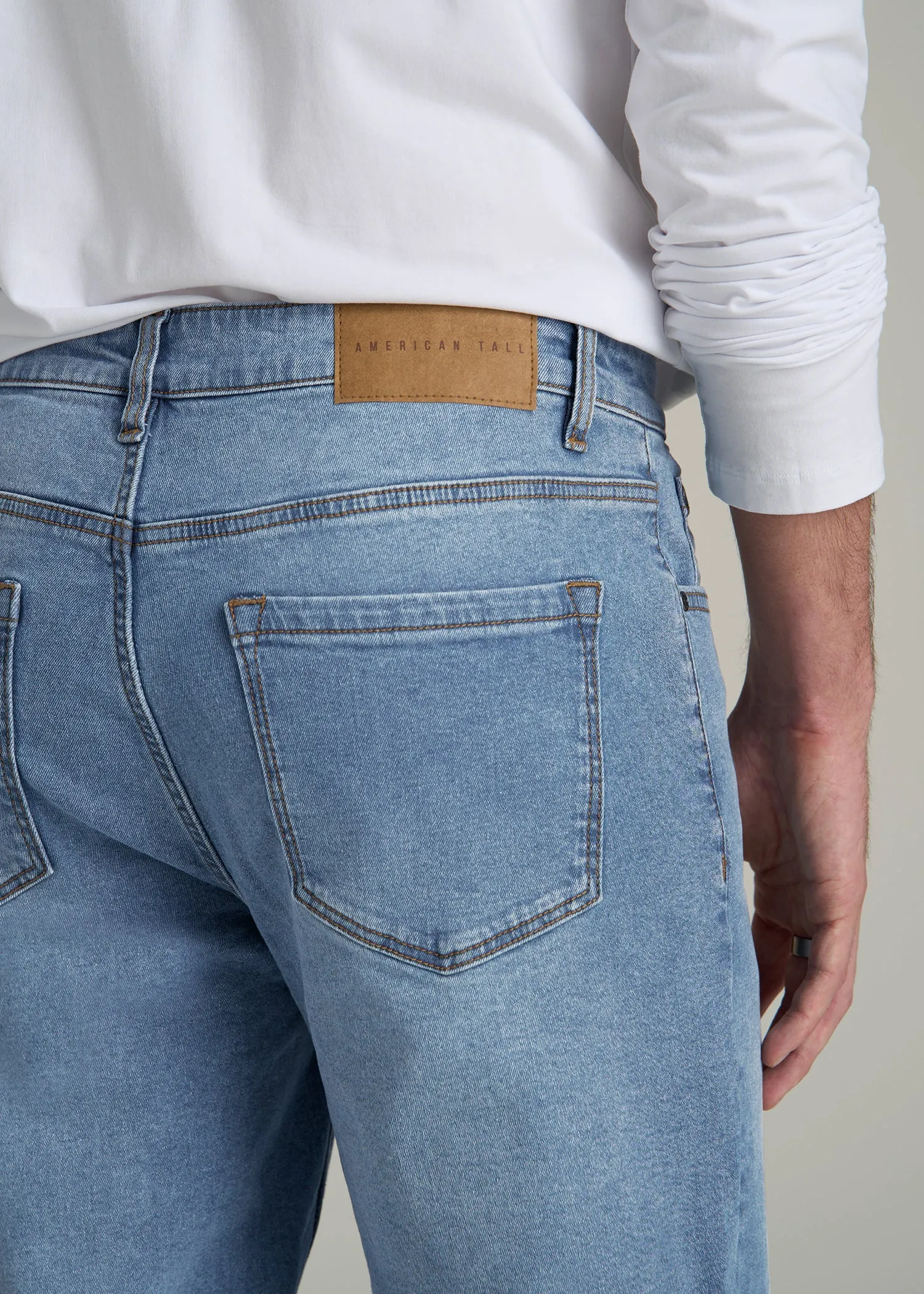 A.T. Basics Men's J1 Straight Fit Jeans for Tall Men in Tufts Blue sold by American Tall product image thumbnail 2