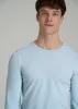 The Essential SLIM-FIT Long Sleeve Tee for Tall Men in Ice Blue sold by American Tall