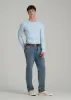 The Essential SLIM-FIT Long Sleeve Tee for Tall Men in Ice Blue sold by American Tall