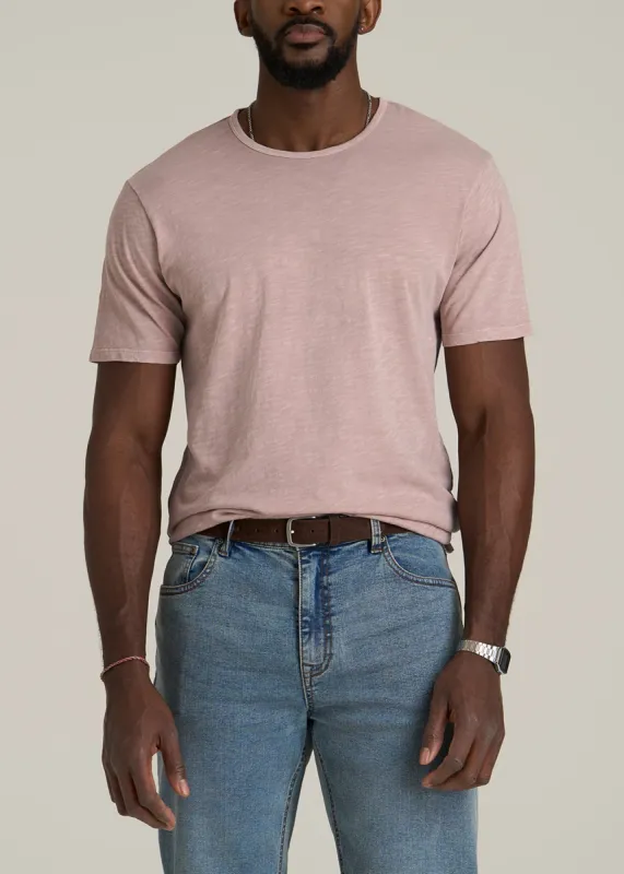 REGULAR-FIT Slub Tee for Tall Men in Desert Rose sold by American Tall