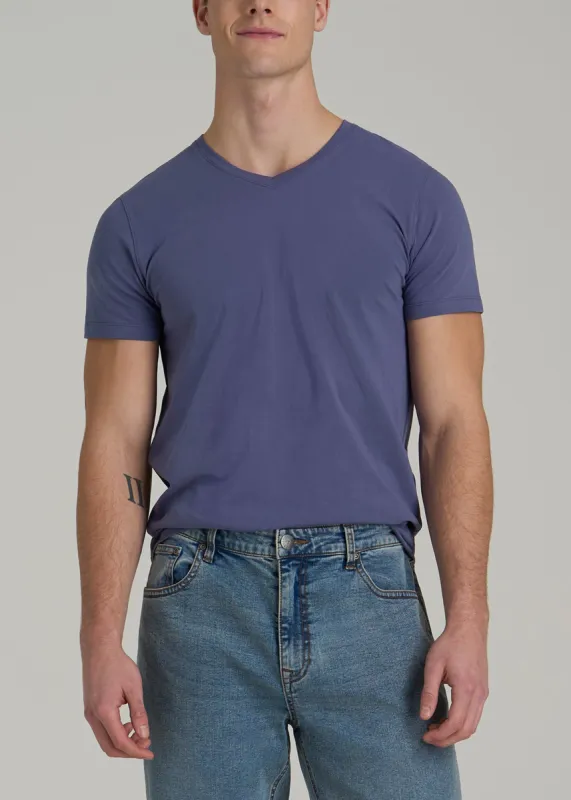 The Essential MODERN-FIT V-Neck Tee for Tall Men in Future Dusk sold by American Tall