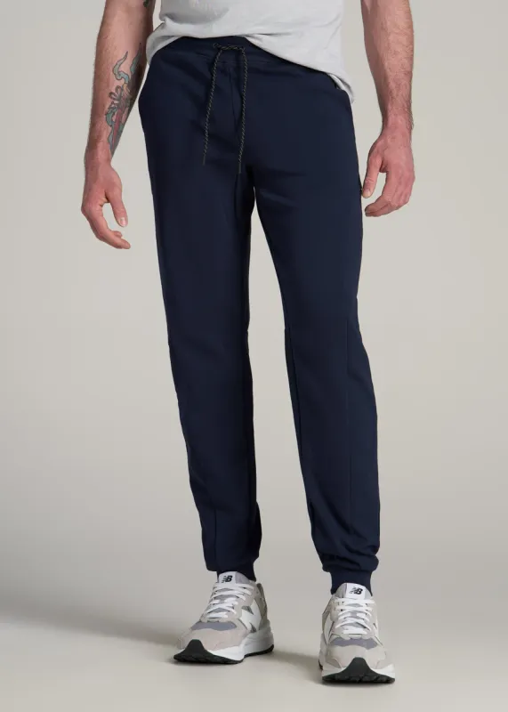 Tall Men's Utility Fleece Joggers in Evening Blue sold by American Tall