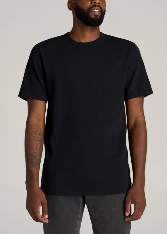 LJ&S Heavyweight RELAXED-FIT Tall Tee in Vintage Black sold by American Tall