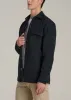 Casual Twill Shirt Jacket for Tall Men in Evening Blue sold by American Tall