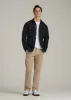 Casual Twill Shirt Jacket for Tall Men in Evening Blue sold by American Tall