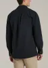 Casual Twill Shirt Jacket for Tall Men in Evening Blue sold by American Tall