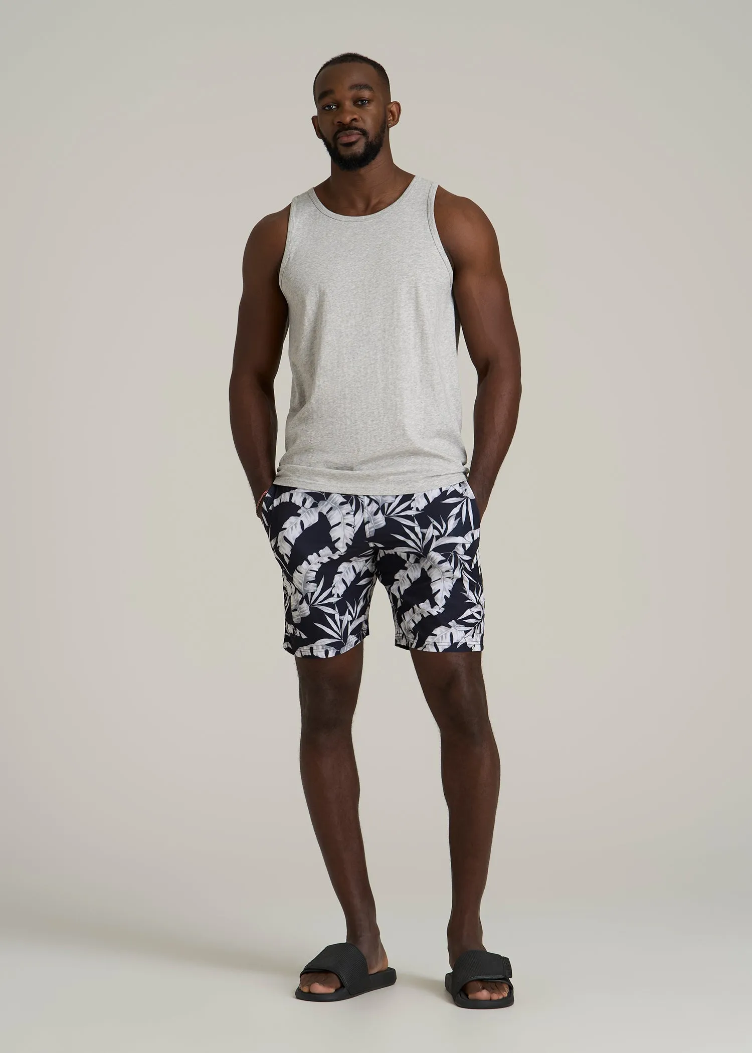 The Essential Beach Tank for Tall Men in Grey Mix - Men's Tall Tank Tops sold by American Tall product image thumbnail 4