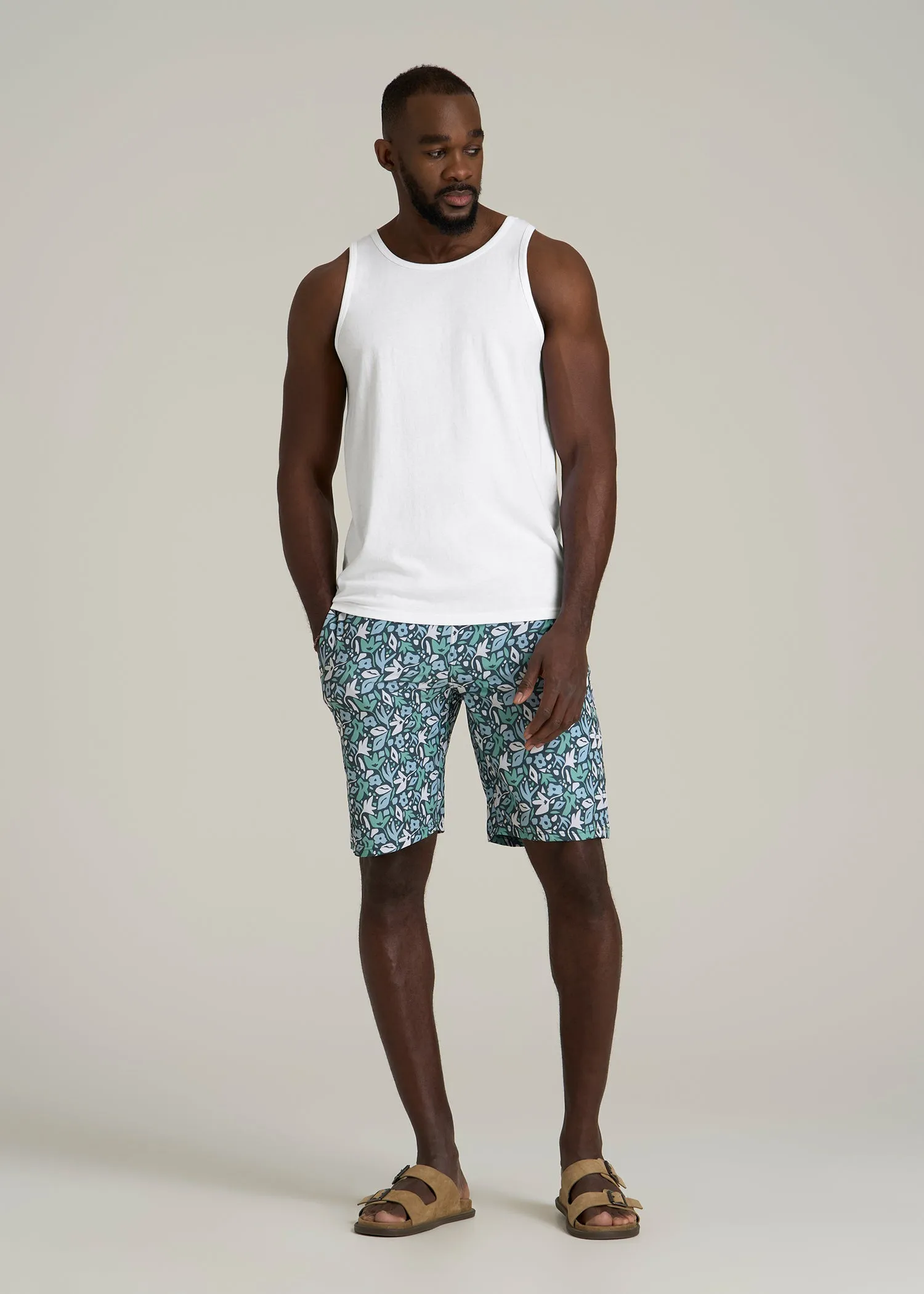 The Essential Beach Tank for Tall Men in White sold by American Tall product image thumbnail 4