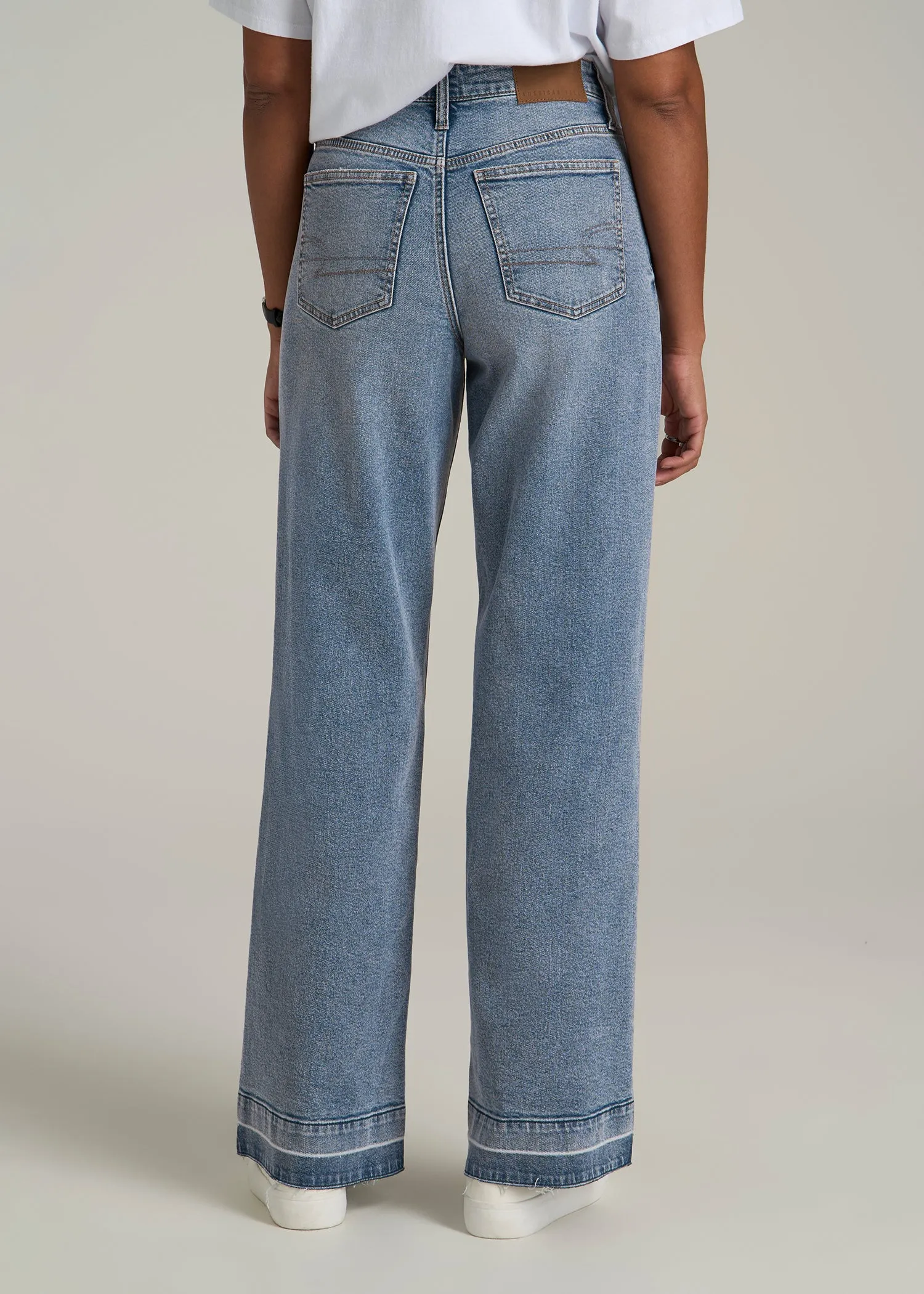 Luna High-Rise Wide-Leg Jeans for Tall Women in Perfect Blue sold by American Tall product image thumbnail 5