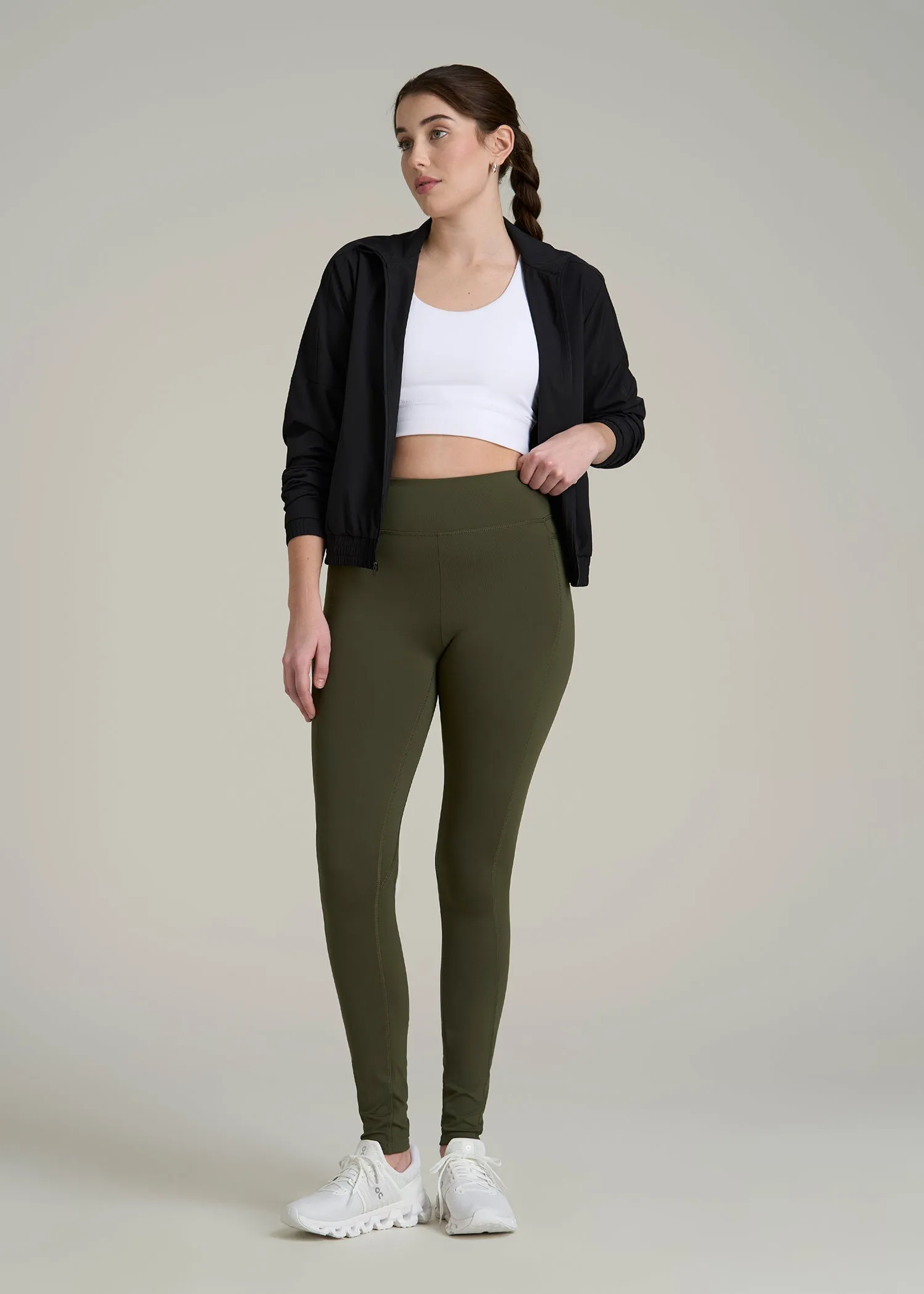 Bella Outer-Pocket Leggings for Tall Women in Forest Night sold by American Tall product image thumbnail 4