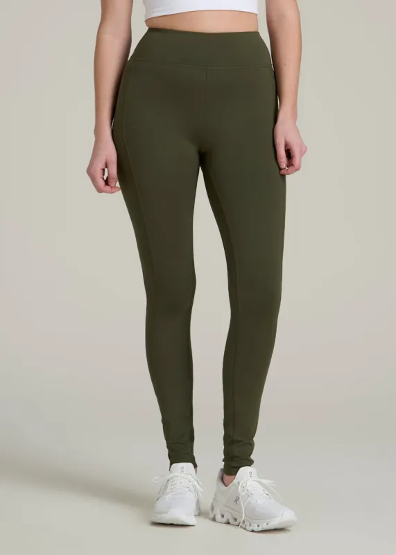 Bella Outer-Pocket Tall Women's Legging in Forest Night sold by American Tall