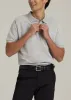 Men's Tall Classic Polo with Embroidered Logo in Heathered Grey sold by American Tall