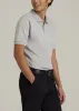 Men's Tall Classic Polo with Embroidered Logo in Heathered Grey sold by American Tall