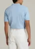 Men's Tall Classic Polo with Embroidered Logo in Ice Blue sold by American Tall