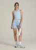 Cropped Ribbed Tank Top for Tall Women in Ice Blue sold by American Tall