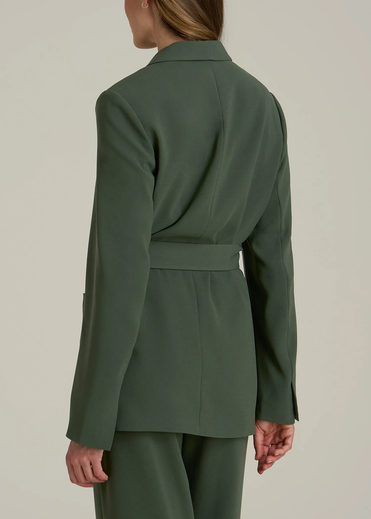 Crepe Wrap Blazer for Tall Women in Climbing Ivy sold by American Tall product image thumbnail 5