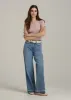 Short Sleeve Crew Neck Ribbed T-Shirt for Tall Women in Desert Rose sold by American Tall
