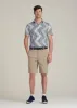 Golf Performance Tall Men's Polo Shirt in Navy Chevron sold by American Tall