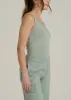 Slim Fit Jersey Tank Top for Tall Women in Seagrass sold by American Tall