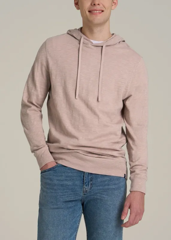 Sunwashed Slub Pullover Hoodie for Tall Men in Desert Rose sold by American Tall