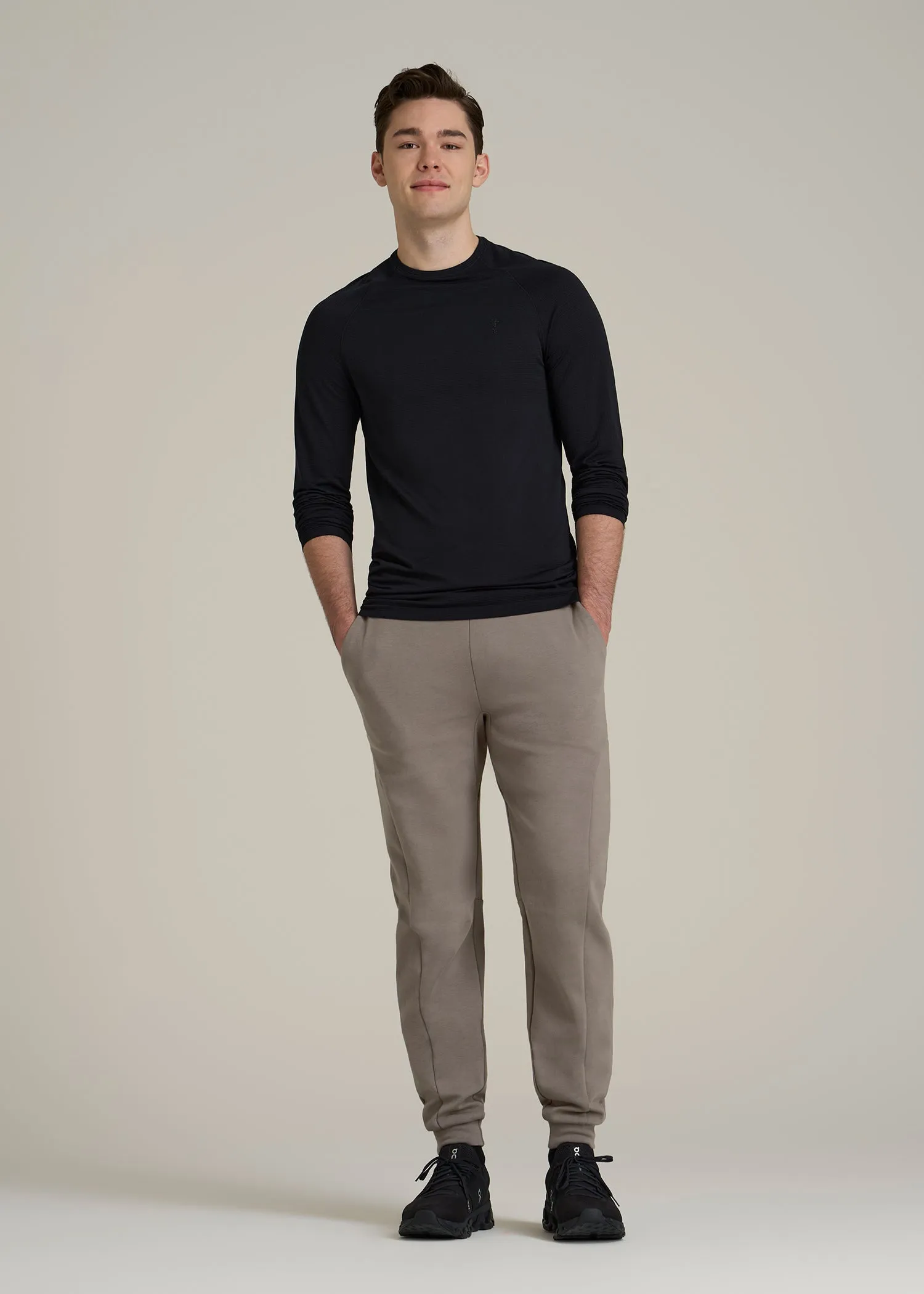 Tech Motion Fleece Joggers for Tall Men in Portobello sold by American Tall product image thumbnail 4