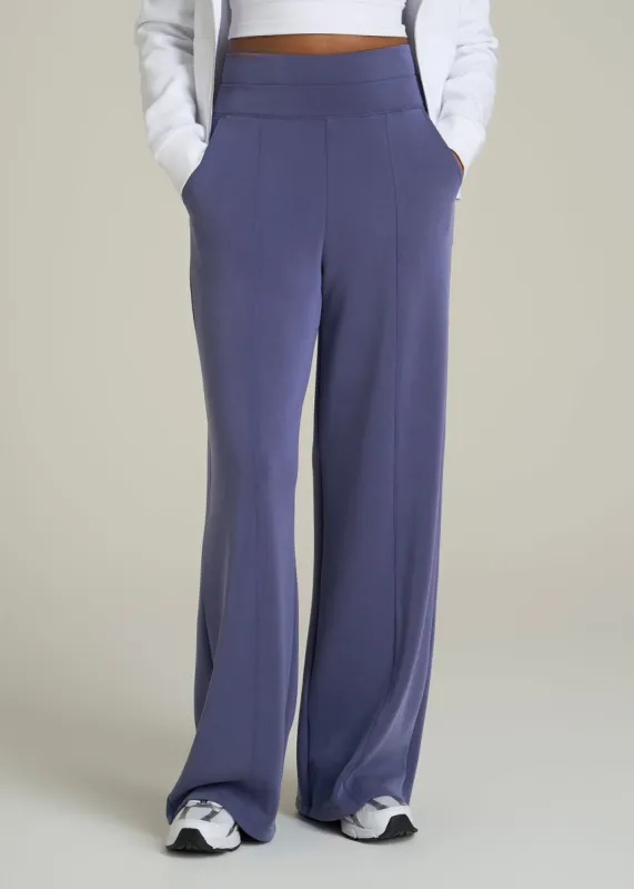 Soft Motion Wide Leg Ultra High Rise Pant for Tall Women in Future Dusk sold by American Tall