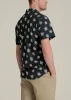 Coastal Perforated Tall Men's Polo Shirt in Navy and Bone Floral sold by American Tall