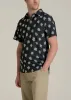 Coastal Perforated Tall Men's Polo Shirt in Navy and Bone Floral sold by American Tall