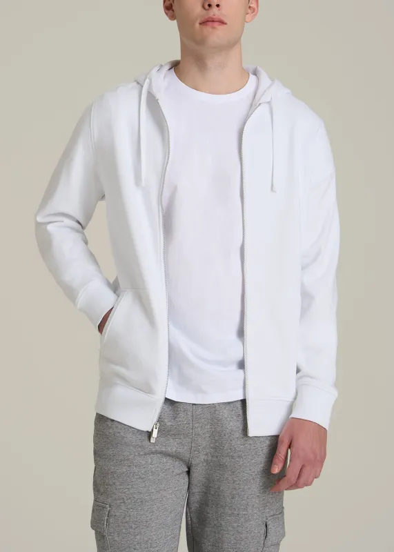 Wearever 2.0 French Terry Full-Zip Hoodie for Tall Men in White sold by American Tall