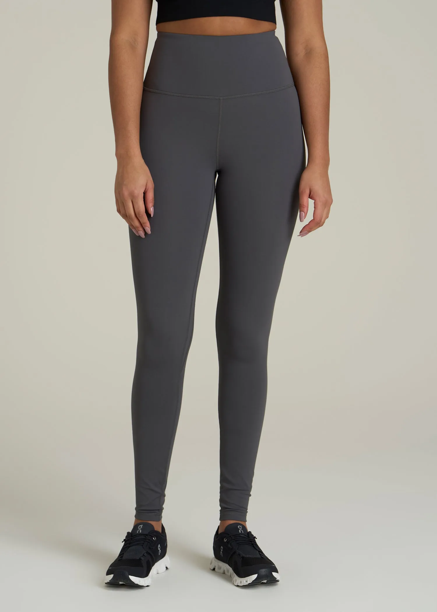 Balance High-Rise Leggings for Tall Women in Iron Grey sold by American Tall