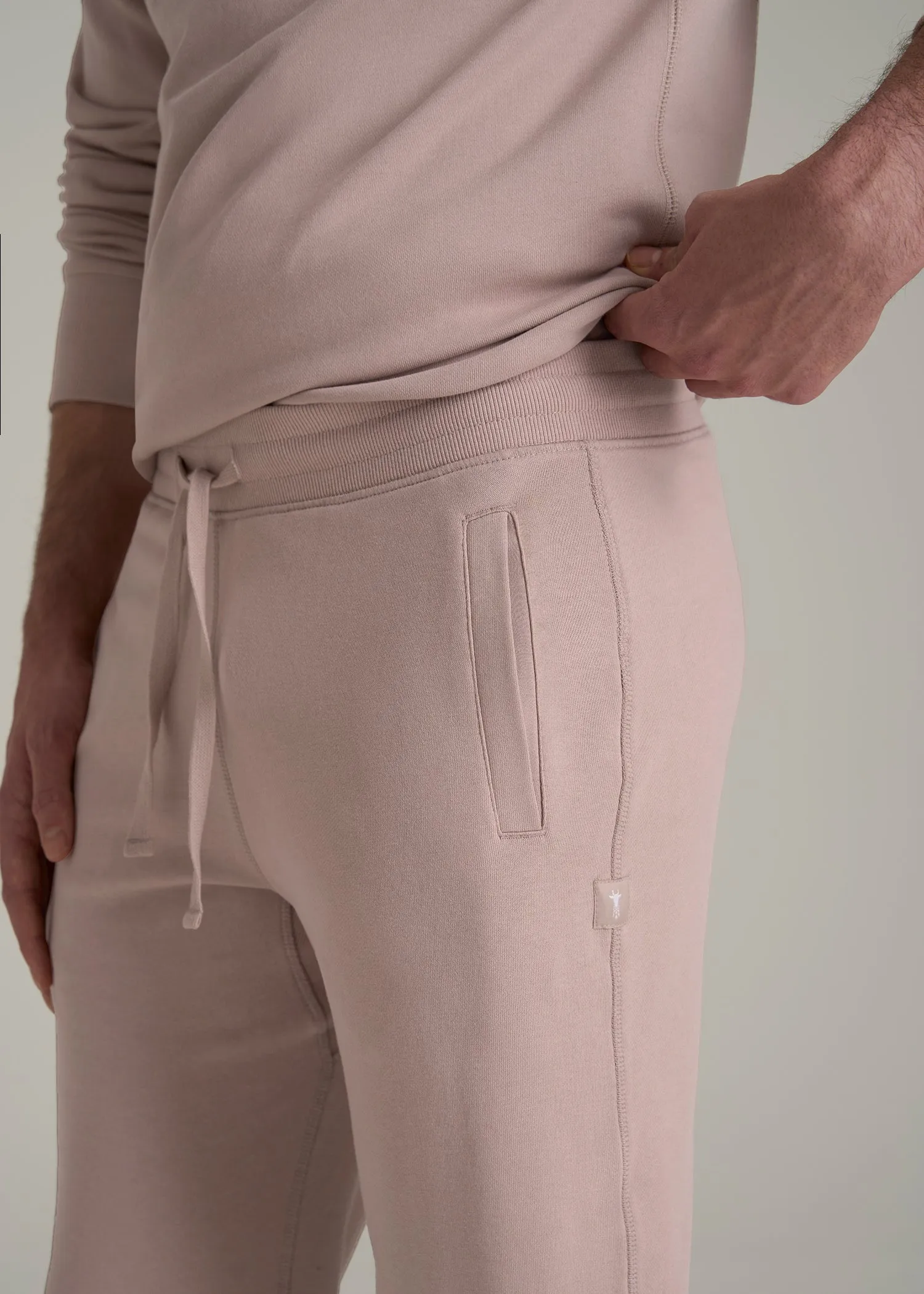 Wearever 2.0 French Terry Joggers for Tall Men in Desert Rose sold by American Tall product image thumbnail 2