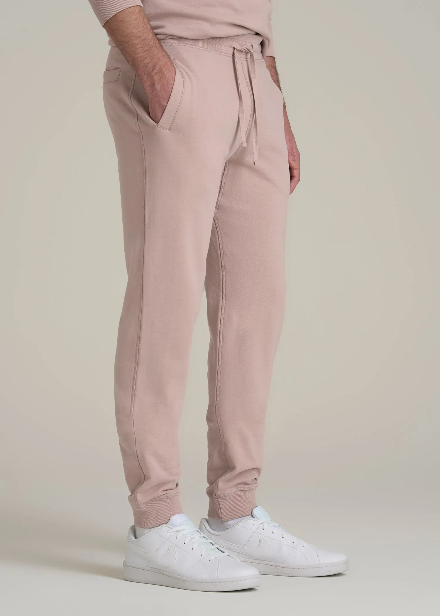 Wearever 2.0 French Terry Joggers for Tall Men in Desert Rose sold by American Tall product image thumbnail 3
