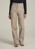 Stretch Twill Wide Leg Pant for Tall Women in Light Khaki sold by American Tall