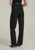 Stretch Twill Wide Leg Pant for Tall Women in Black sold by American Tall