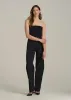 Stretch Twill Wide Leg Pant for Tall Women in Black sold by American Tall