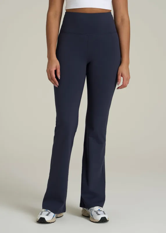 Balance Tall Women's Flare Yoga Pants in Evening Blue sold by American Tall