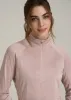 Long Sleeve Active Half Zip Pullover Tall Women's Jacket in Desert Rose Mix sold by American Tall
