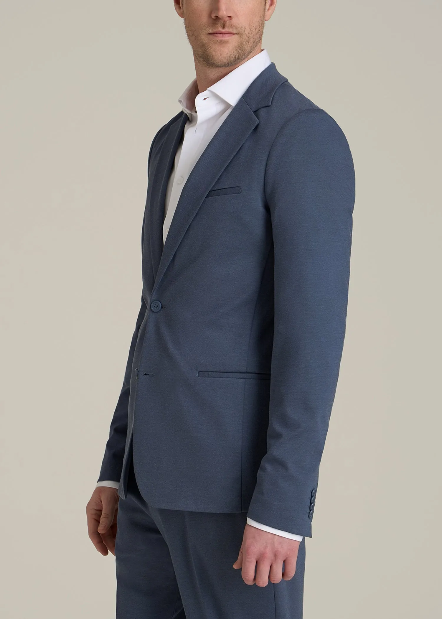 Flex Tech Suit Jacket for Tall Men in Medium Blue Nailhead sold by American Tall product image thumbnail 3
