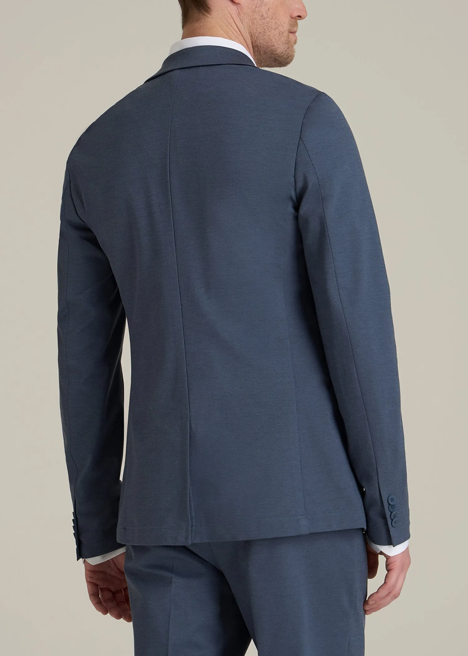 Flex Tech Suit Jacket for Tall Men in Medium Blue Nailhead sold by American Tall product image thumbnail 5