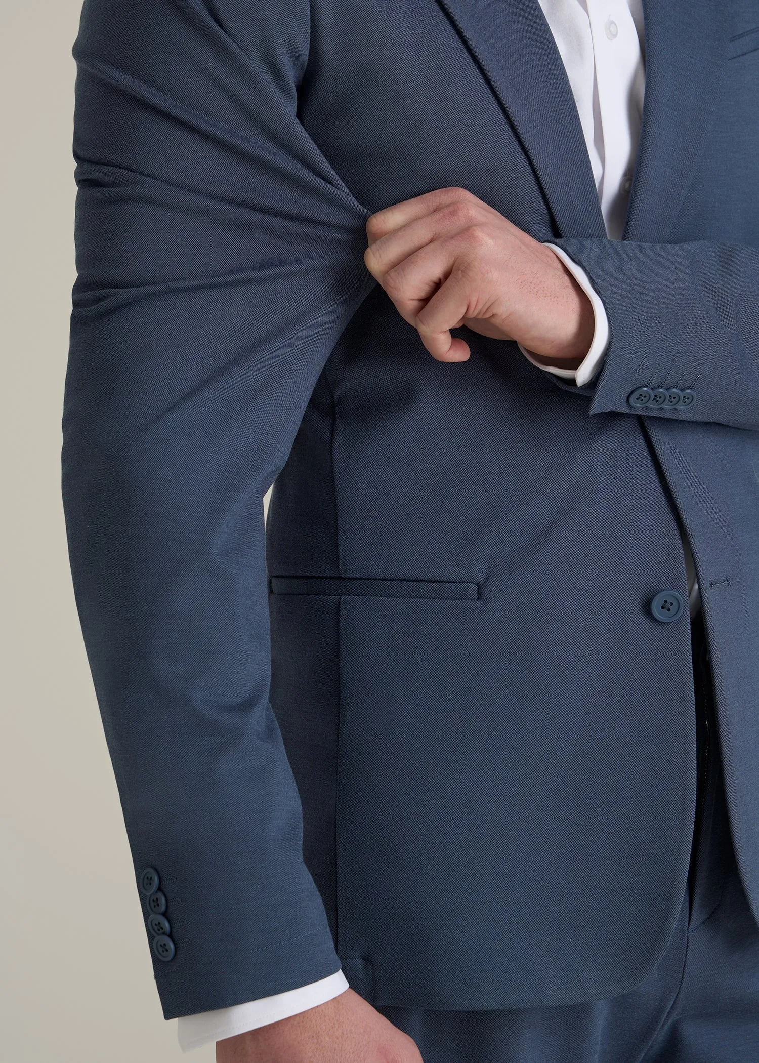 Flex Tech Suit Jacket for Tall Men in Medium Blue Nailhead sold by American Tall product image thumbnail 2